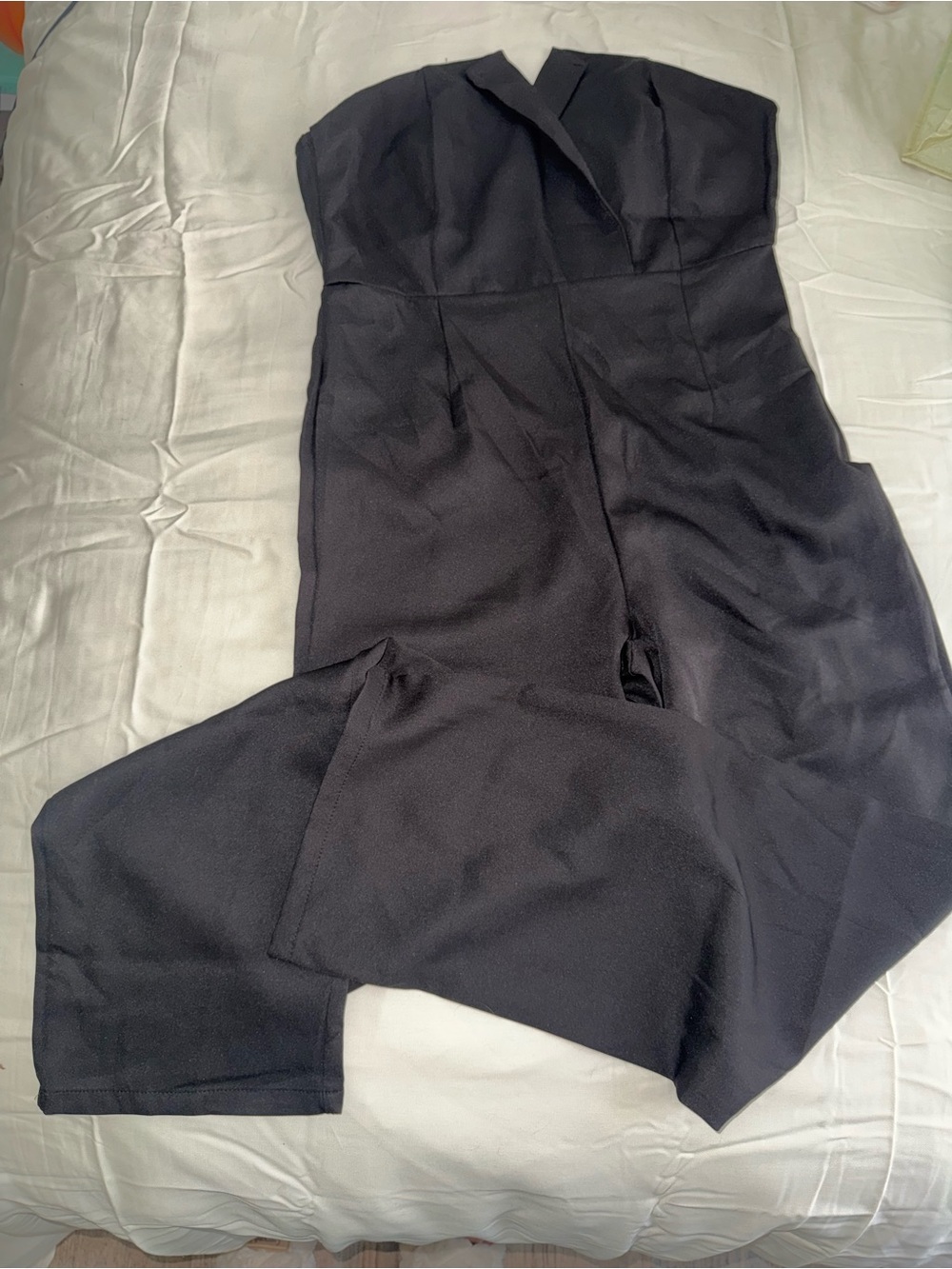 SHEIN Black Strapless Jumpsuit